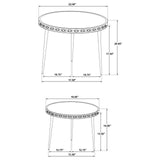 Ollie 2-piece Round Nesting Table Natural and Black