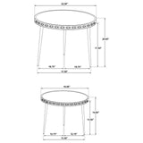 Ollie Natural and Black 2-piece Round Nesting Table by Coaster at Eve Furniture