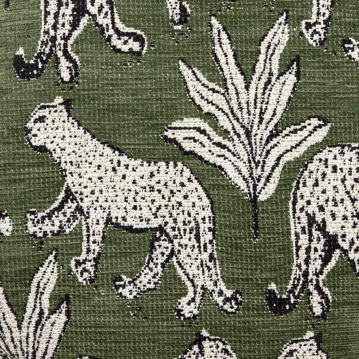 Ollie Olive Green Leopard Jacquard Bench by TOV Furniture at Eve Furniture