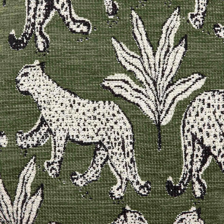 Ollie Olive Green Leopard Jacquard Bench by TOV Furniture at Eve Furniture