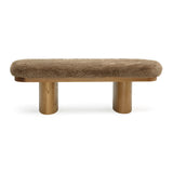 Ollie Straight Vegan Shearling Bench by TOV Furniture at Eve Furniture