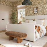 Ollie Straight Vegan Shearling Bench by TOV Furniture at Eve Furniture