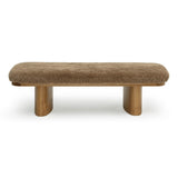 Ollie Straight Vegan Shearling Large Bench by TOV Furniture at Eve Furniture
