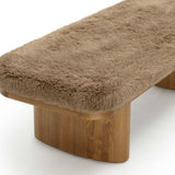 Ollie Straight Vegan Shearling Large Bench by TOV Furniture at Eve Furniture
