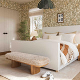 Ollie Straight Vegan Shearling Large Bench by TOV Furniture at Eve Furniture