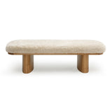 Ollie Straight Vegan Shearling Large Bench by TOV Furniture at Eve Furniture