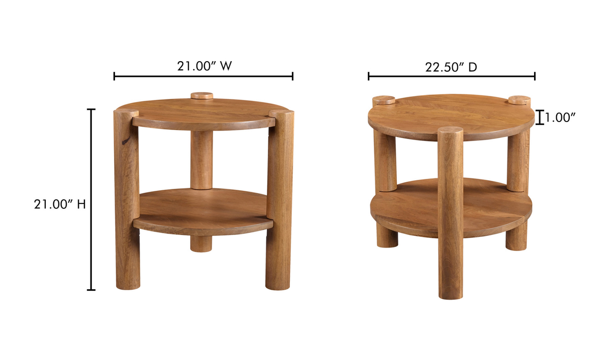 Olsen Accent Table Vintage Brown by Moe's Home at Eve Furniture