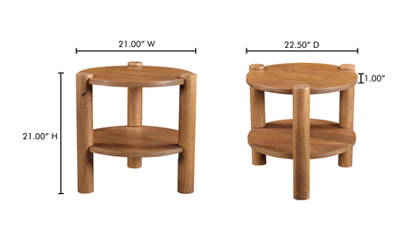 Olsen Accent Table Vintage Brown by Moe's Home at Eve Furniture