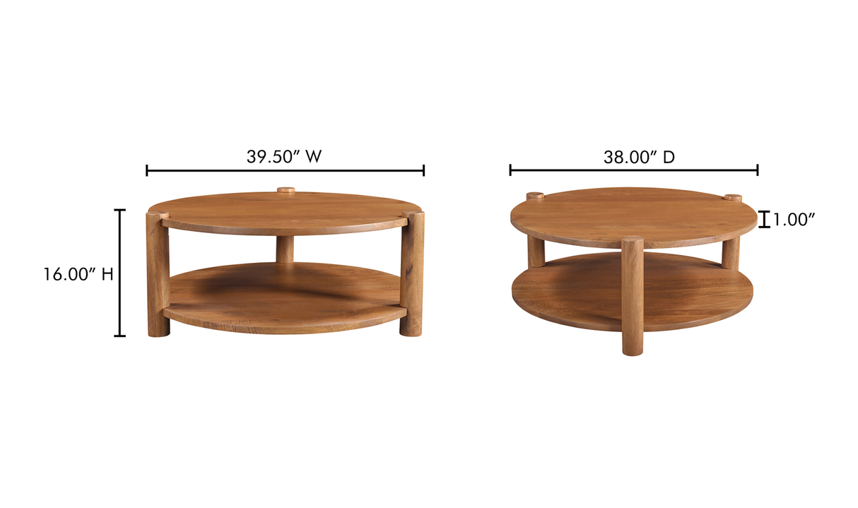 Olsen Coffee Table Vintage Brown by Moe's Home at Eve Furniture