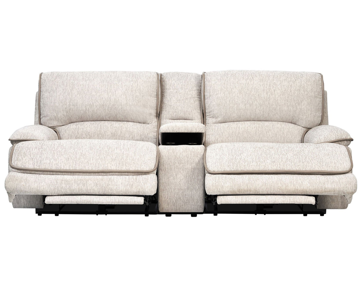 Olsen Dove 3-Piece Dual-Power Zero-Gravity Modular Reclining Console Loveseat by Steve Silver at Eve Furniture