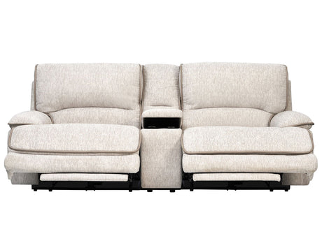 Olsen Dove 3-Piece Dual-Power Zero-Gravity Modular Reclining Console Loveseat by Steve Silver at Eve Furniture