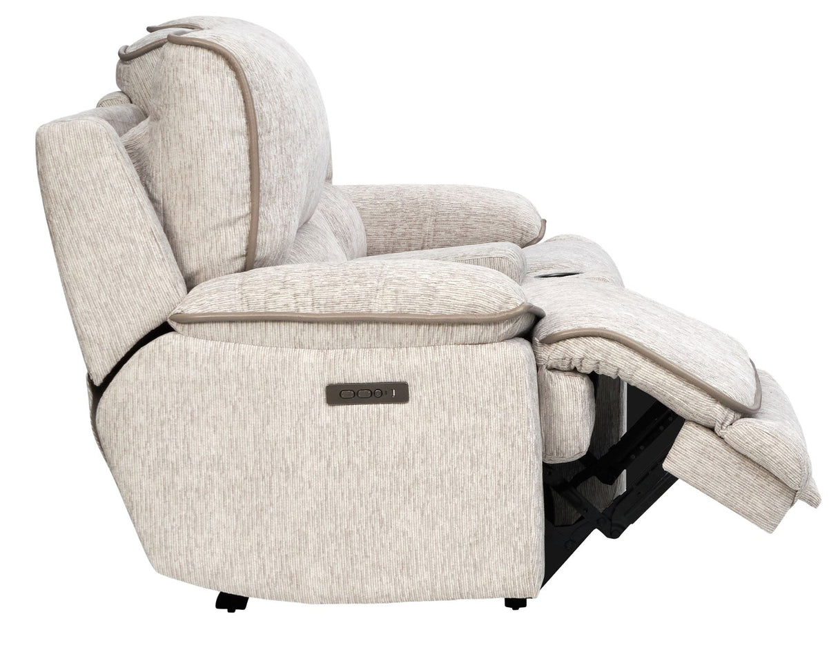 Olsen Dove 3-Piece Dual-Power Zero-Gravity Modular Reclining Console Loveseat by Steve Silver at Eve Furniture