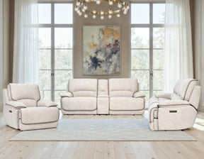 Olsen Dove 3-Piece Dual-Power Zero-Gravity Reclining Set by Steve Silver at Eve Furniture