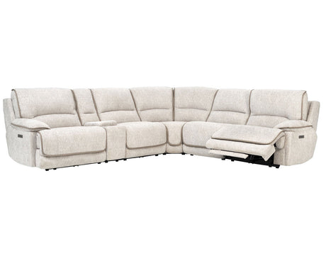 Olsen Dove 6-Piece Dual-Power Zero-Gravity Reclining Sectional by Steve Silver at Eve Furniture