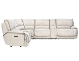 Olsen Dove 6-Piece Dual-Power Zero-Gravity Reclining Sectional by Steve Silver at Eve Furniture