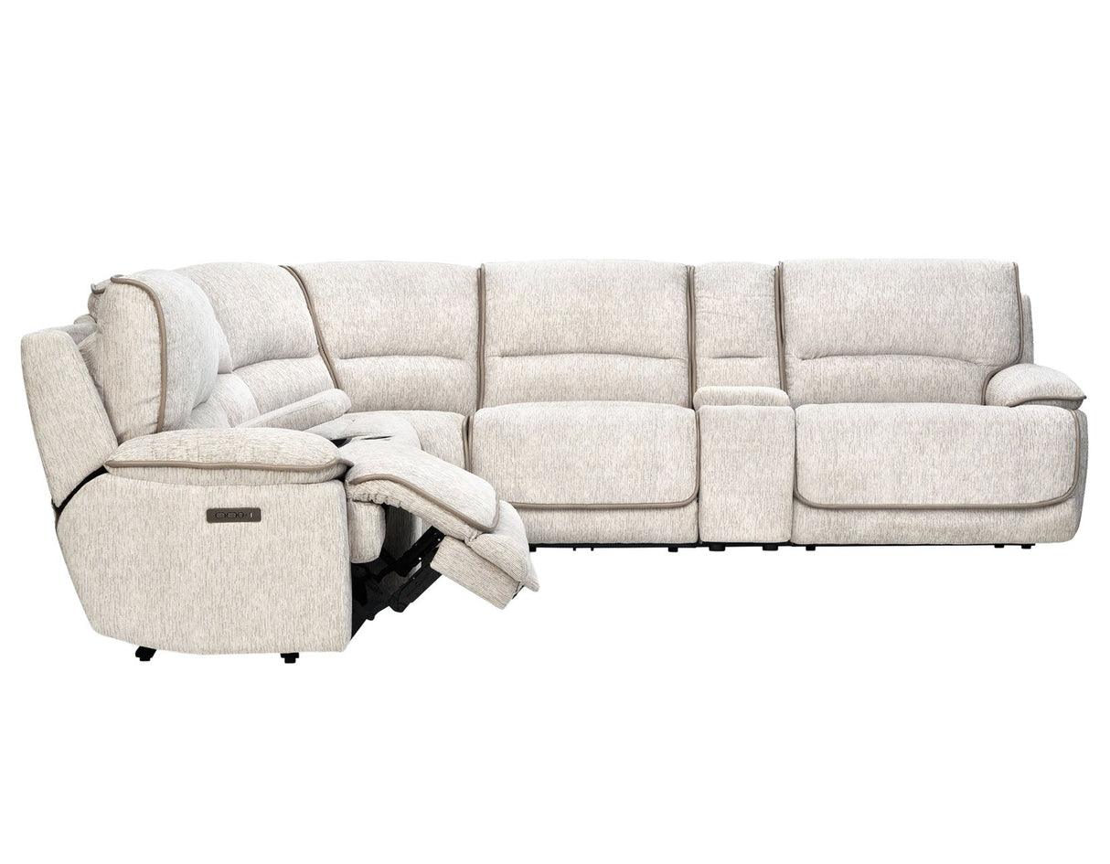 Olsen Dove 6-Piece Dual-Power Zero-Gravity Reclining Sectional by Steve Silver at Eve Furniture