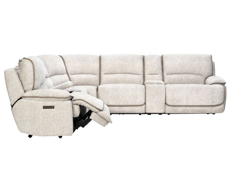 Olsen Dove 6-Piece Dual-Power Zero-Gravity Reclining Sectional by Steve Silver at Eve Furniture