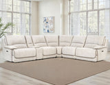 Olsen Dove 6-Piece Dual-Power Zero-Gravity Reclining Sectional by Steve Silver at Eve Furniture