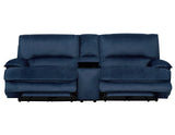 Olsen Indigo 3-Piece Dual-Power Zero-Gravity Modular Reclining Console Loveseat by Steve Silver at Eve Furniture