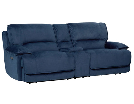 Olsen Indigo 3-Piece Dual-Power Zero-Gravity Modular Reclining Console Loveseat by Steve Silver at Eve Furniture