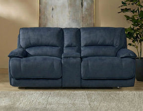 Olsen Indigo 3-Piece Dual-Power Zero-Gravity Modular Reclining Console Loveseat by Steve Silver at Eve Furniture