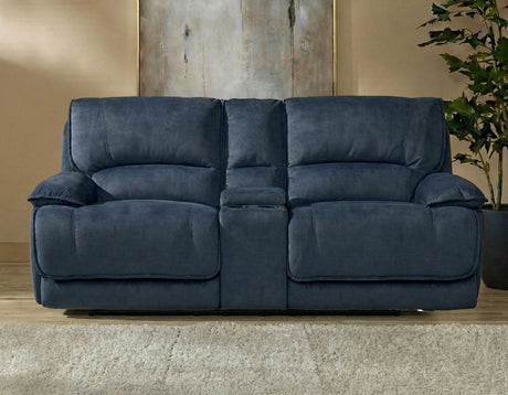 Olsen Indigo 3-Piece Dual-Power Zero-Gravity Modular Reclining Console Loveseat by Steve Silver at Eve Furniture