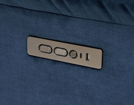 Olsen Indigo 6-Piece Dual-Power Zero-Gravity Reclining Sectional by Steve Silver at Eve Furniture