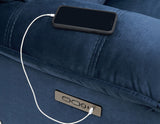 Olsen Indigo Dual-Power Zero-Gravity Recliner by Steve Silver at Eve Furniture