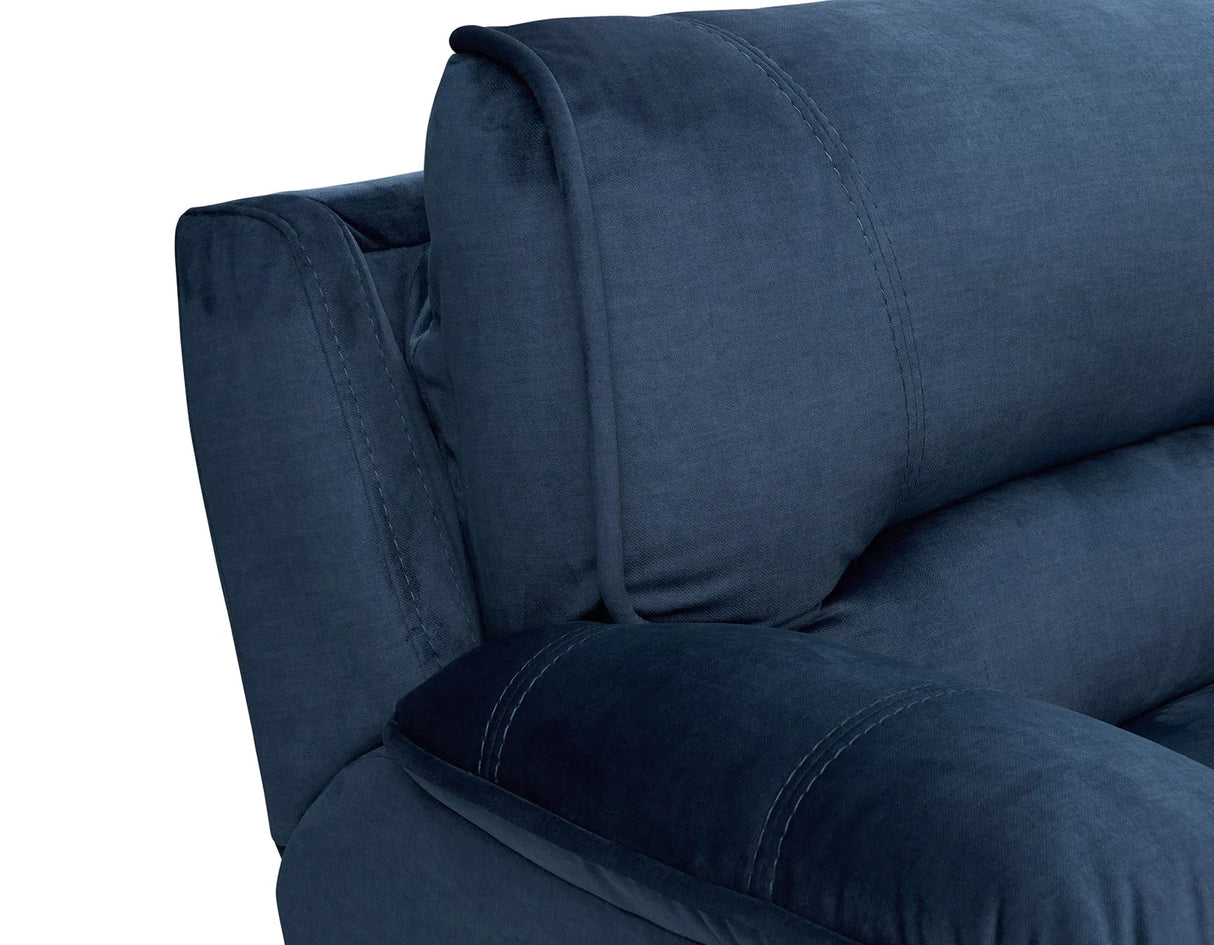 Olsen Indigo Dual-Power Zero-Gravity Reclining Set by Steve Silver at Eve Furniture