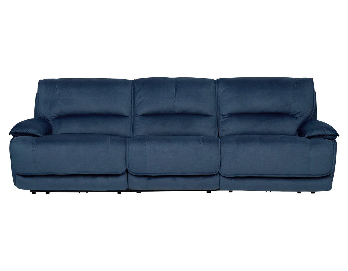 Olsen Indigo Dual-Power Zero-Gravity Reclining Set by Steve Silver at Eve Furniture