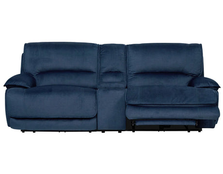 Olsen Indigo Dual-Power Zero-Gravity Reclining Set by Steve Silver at Eve Furniture