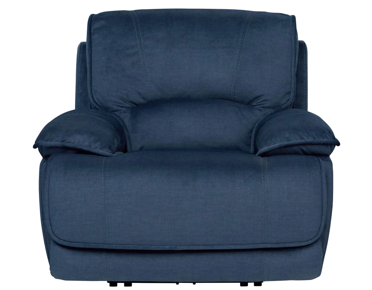 Olsen Indigo Dual-Power Zero-Gravity Reclining Set by Steve Silver at Eve Furniture
