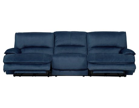 Olsen Indigo Dual-Power Zero-Gravity Reclining Set by Steve Silver at Eve Furniture