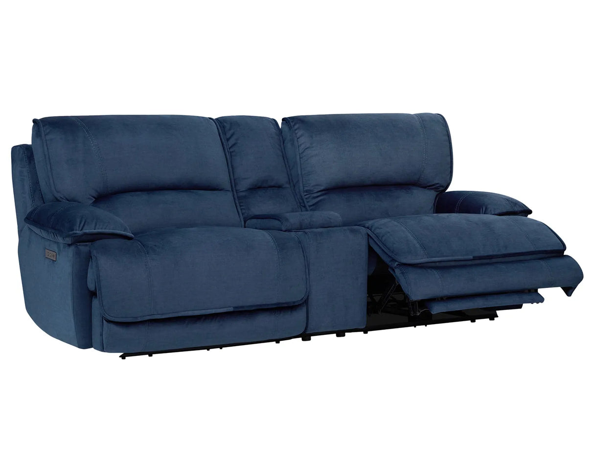 Olsen Indigo Dual-Power Zero-Gravity Reclining Set by Steve Silver at Eve Furniture