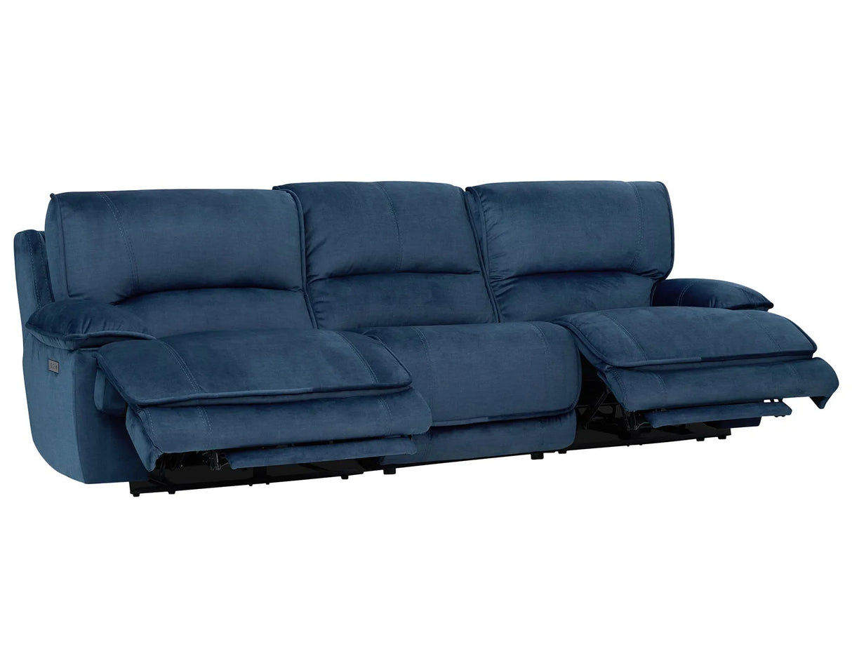 Olsen Indigo Dual-Power Zero-Gravity Reclining Set by Steve Silver at Eve Furniture