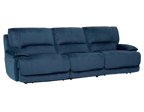 Olsen Indigo Dual-Power Zero-Gravity Reclining Set by Steve Silver at Eve Furniture