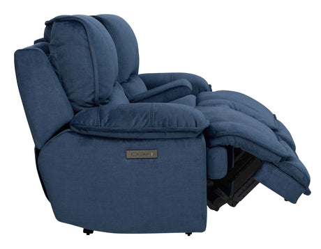 Olsen Indigo Dual-Power Zero-Gravity Reclining Set by Steve Silver at Eve Furniture
