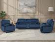 Olsen Indigo Dual-Power Zero-Gravity Reclining Set by Steve Silver at Eve Furniture