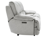 Olsen Silver 3-Piece Dual-Power Zero-Gravity Modular Reclining Console Loveseat by Steve Silver at Eve Furniture
