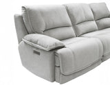 Olsen Silver 3-Piece Dual-Power Zero-Gravity Modular Reclining Console Loveseat by Steve Silver at Eve Furniture