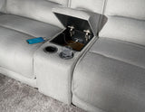 Olsen Silver 3-Piece Dual-Power Zero-Gravity Modular Reclining Console Loveseat by Steve Silver at Eve Furniture