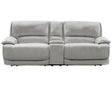Olsen Silver 3-Piece Dual-Power Zero-Gravity Modular Reclining Console Loveseat by Steve Silver at Eve Furniture