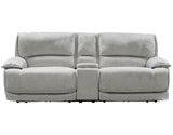 Olsen Silver 3-Piece Dual-Power Zero-Gravity Modular Reclining Console Loveseat by Steve Silver at Eve Furniture