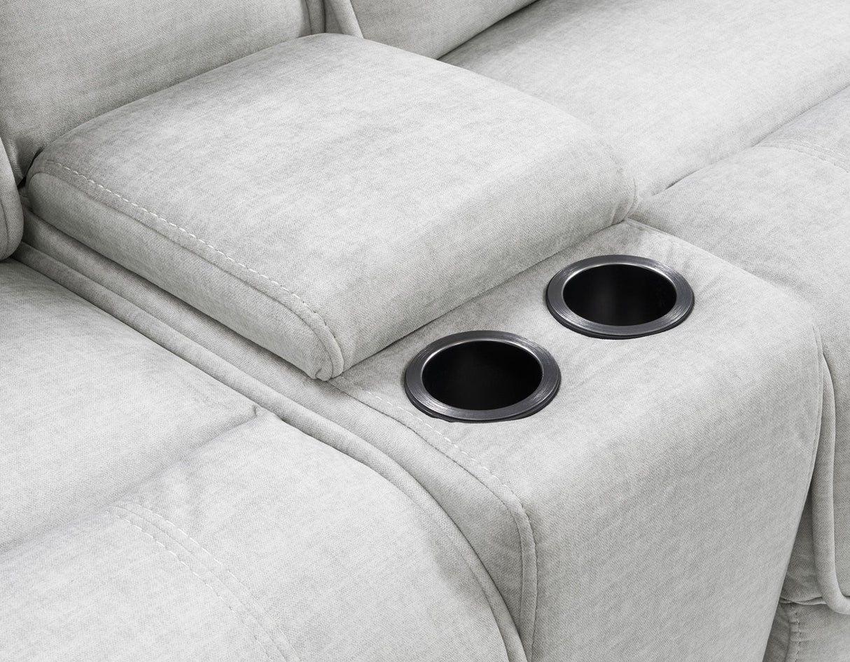 Olsen Silver 3-Piece Dual-Power Zero-Gravity Reclining Set by Steve Silver at Eve Furniture