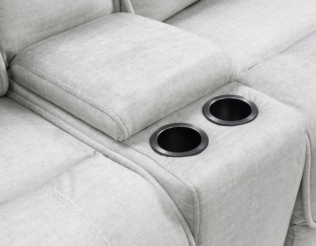 Olsen Silver 3-Piece Dual-Power Zero-Gravity Reclining Set by Steve Silver at Eve Furniture