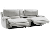 Olsen Silver 3-Piece Dual-Power Zero-Gravity Reclining Set by Steve Silver at Eve Furniture