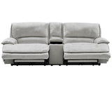 Olsen Silver 3-Piece Dual-Power Zero-Gravity Reclining Set by Steve Silver at Eve Furniture