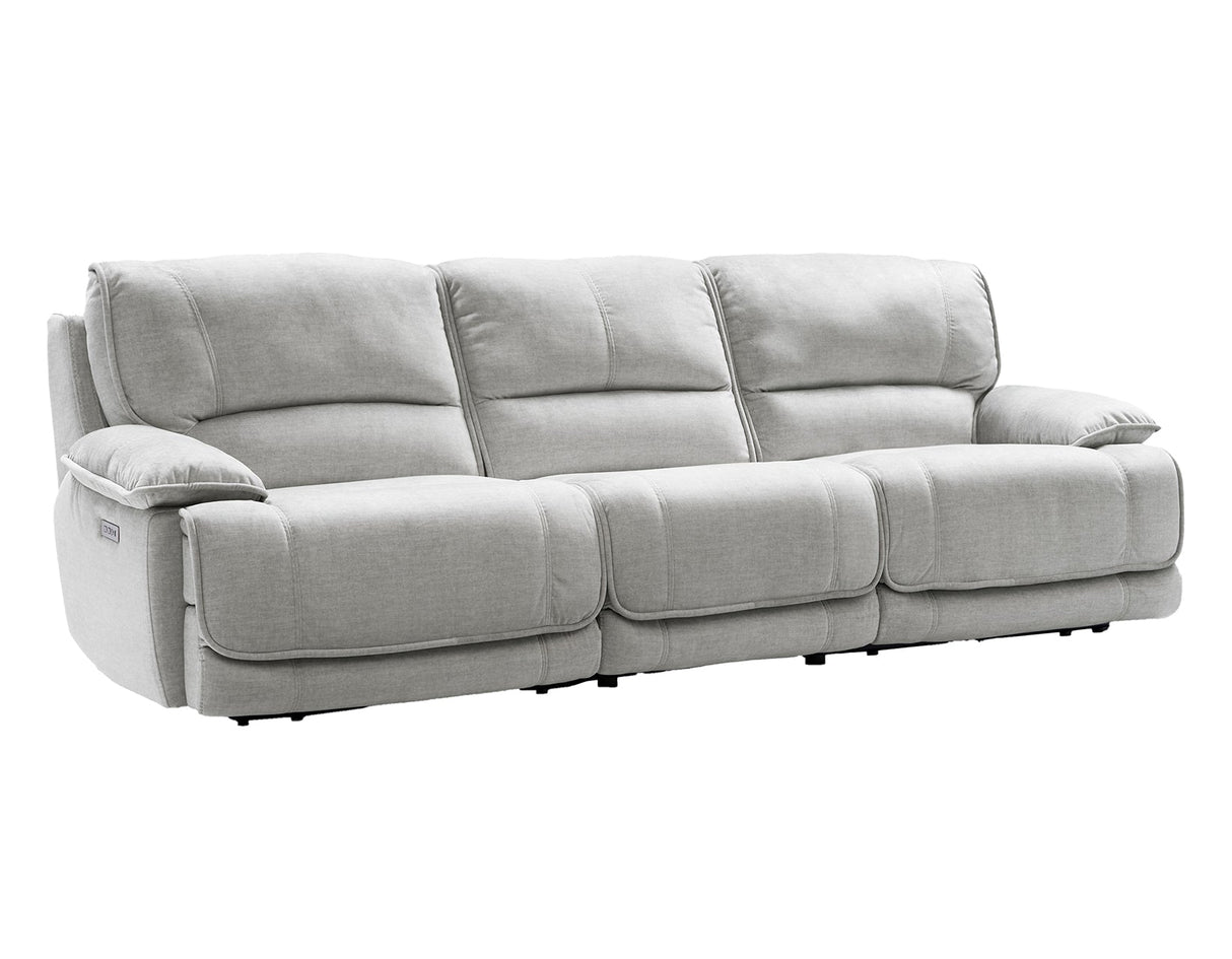 Olsen Silver 3-Piece Dual-Power Zero-Gravity Reclining Set by Steve Silver at Eve Furniture
