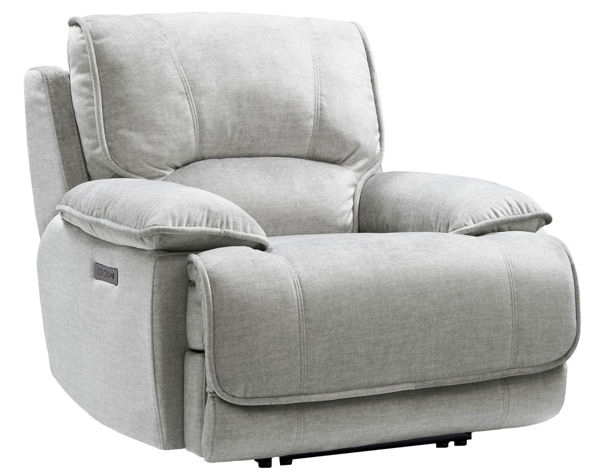 Olsen Silver 3-Piece Dual-Power Zero-Gravity Reclining Set by Steve Silver at Eve Furniture