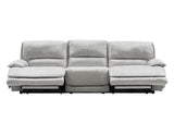 Olsen Silver 3-Piece Dual-Power Zero-Gravity Reclining Set by Steve Silver at Eve Furniture